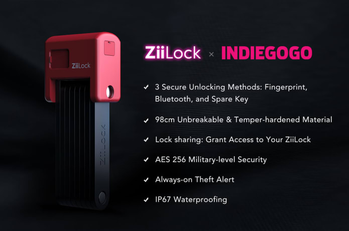 ZiiLock The First Foldable Proactive Bike Lock Indiegogo