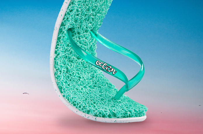 Ocean plastic shoes top