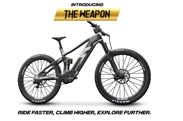 Weapon X Full Suspension Carbon Mid Drive eMTB Indiegogo