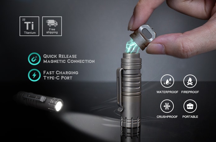 Titanium Rechargeable Quick Release Flashlight | Indiegogo