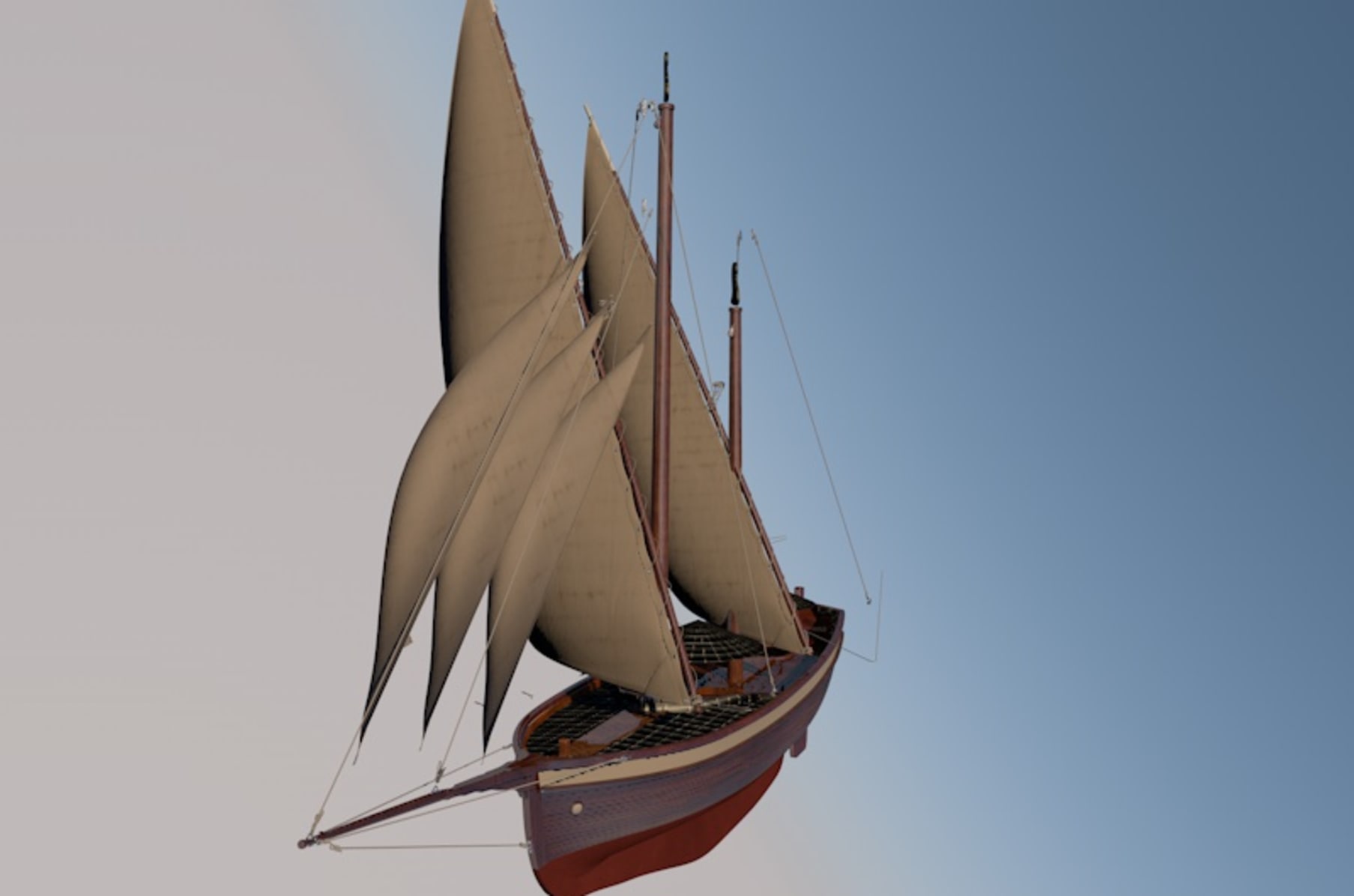 REELAK 3D Model Space Sense Large Wooden Sailboat Algeria