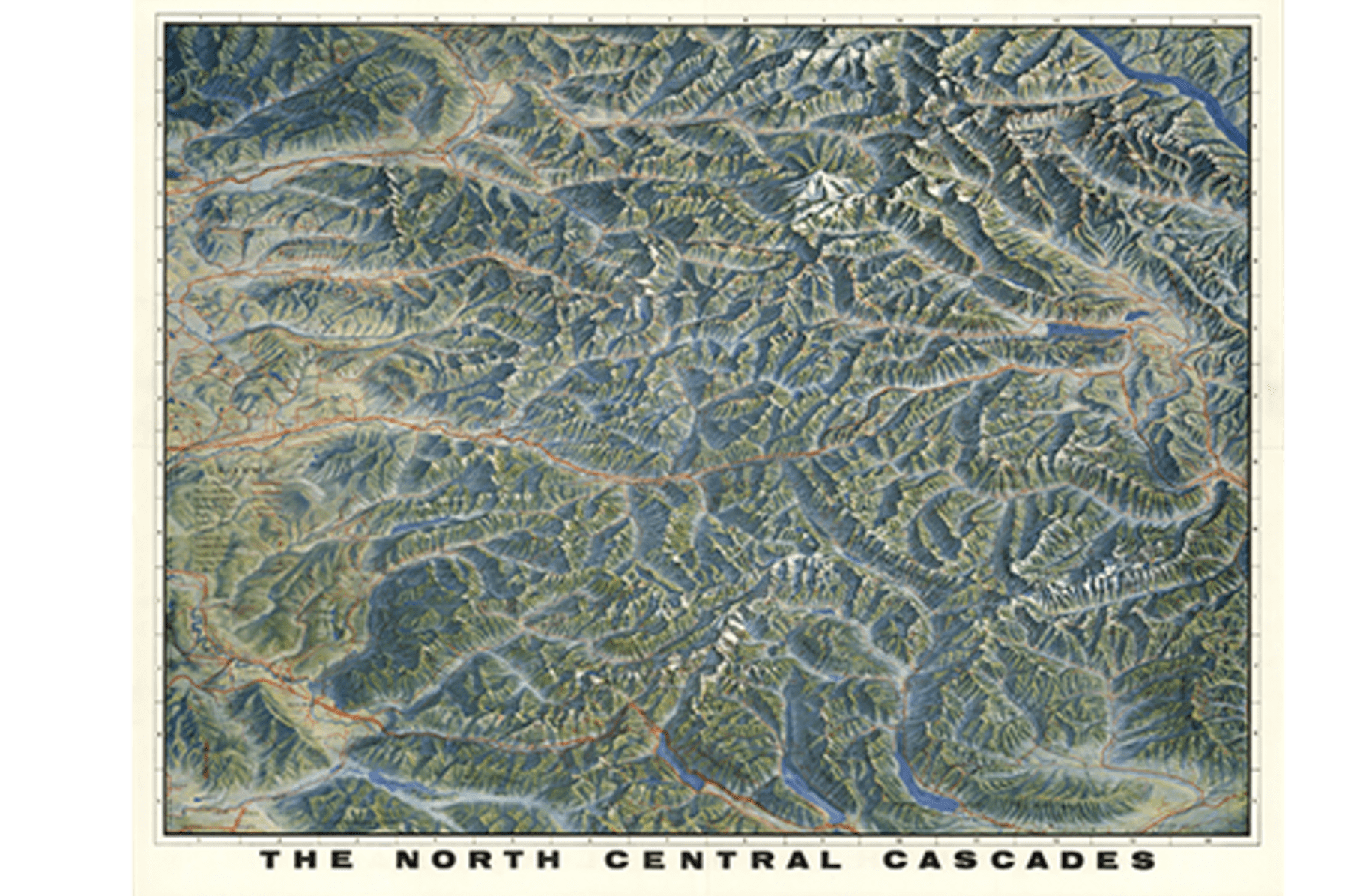Olympic Mountains Peaks Map By Pargeter Pargeter Maps | Indiegogo