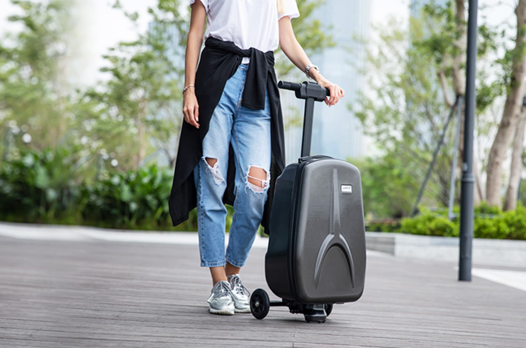 Luggage with scooter attached sale