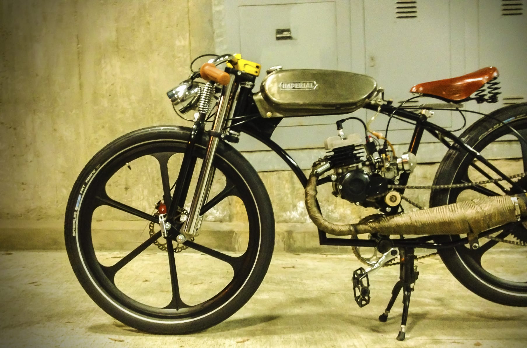 Imperial Cycles Motorized Bicycle Custom Gas Tank Indiegogo