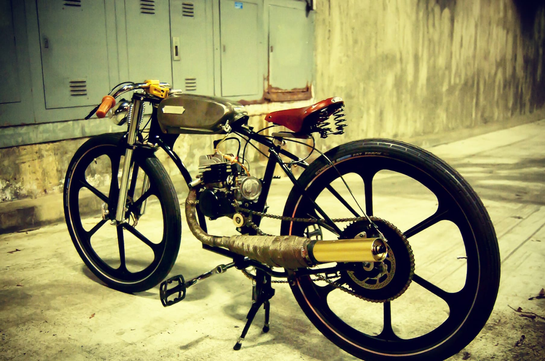 Custom motorized bicycle clearance