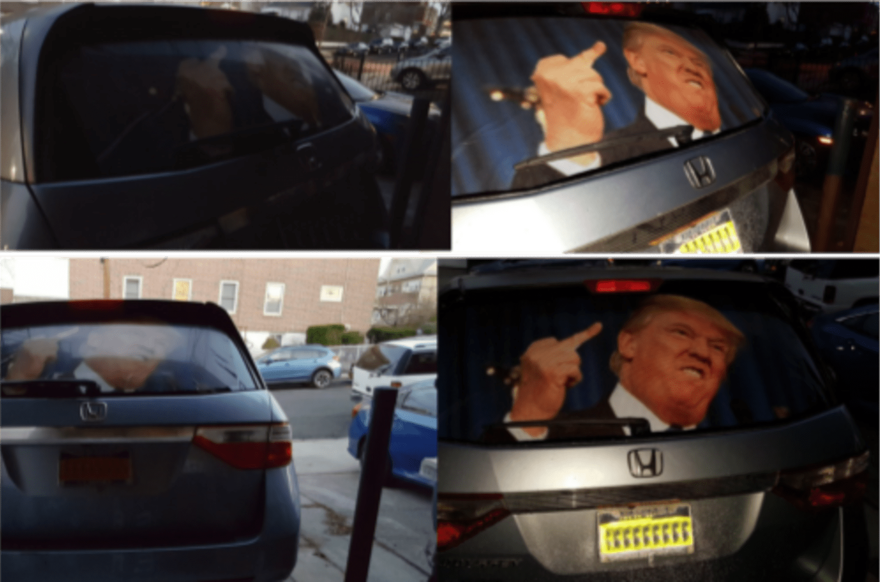 Scary Hidden Trump Or Clinton Car Window Decals Indiegogo
