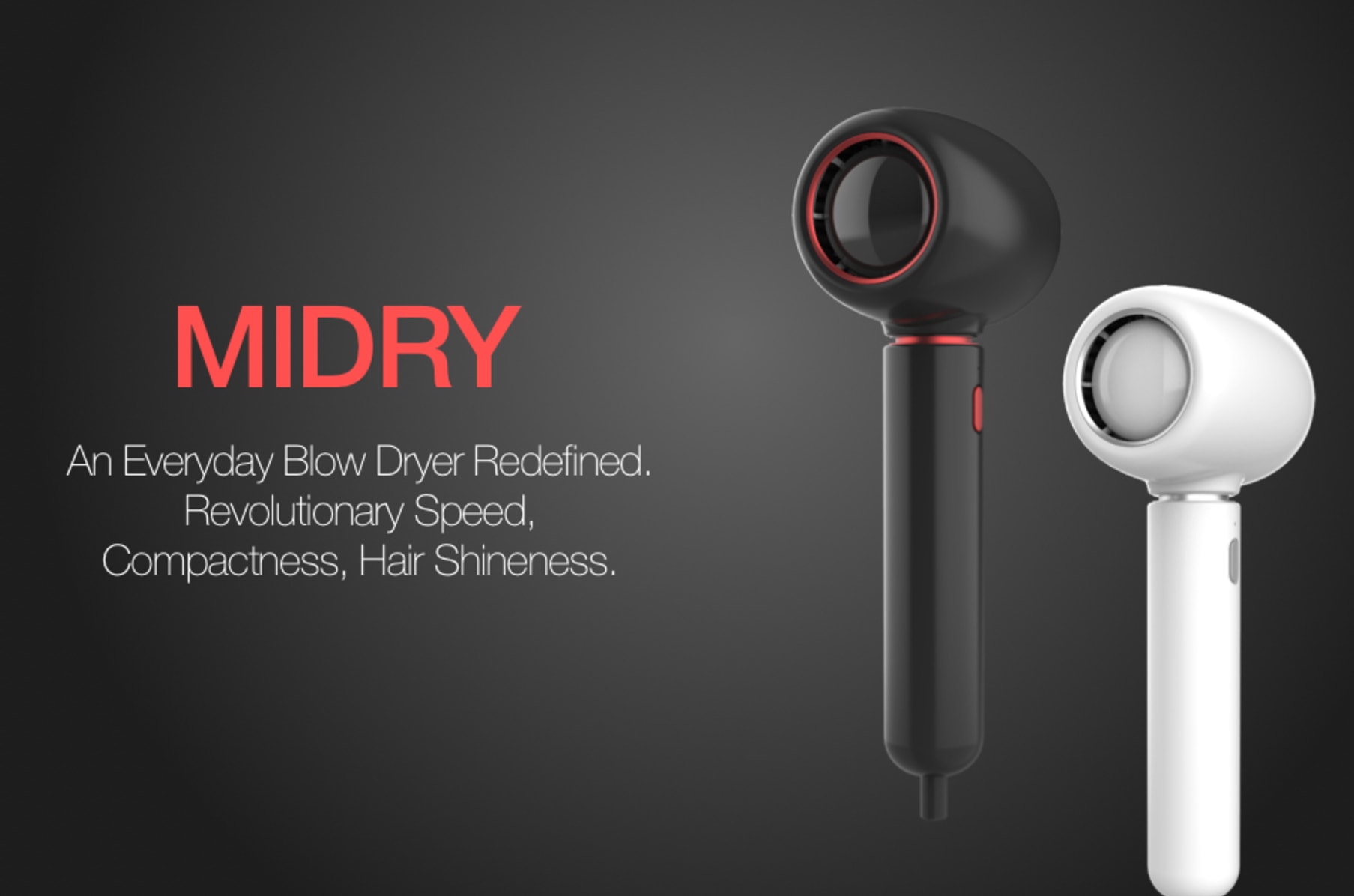Midry A Mini Blow Dryer With Revolutionary Speed Indiegogo midry a mini blow dryer with