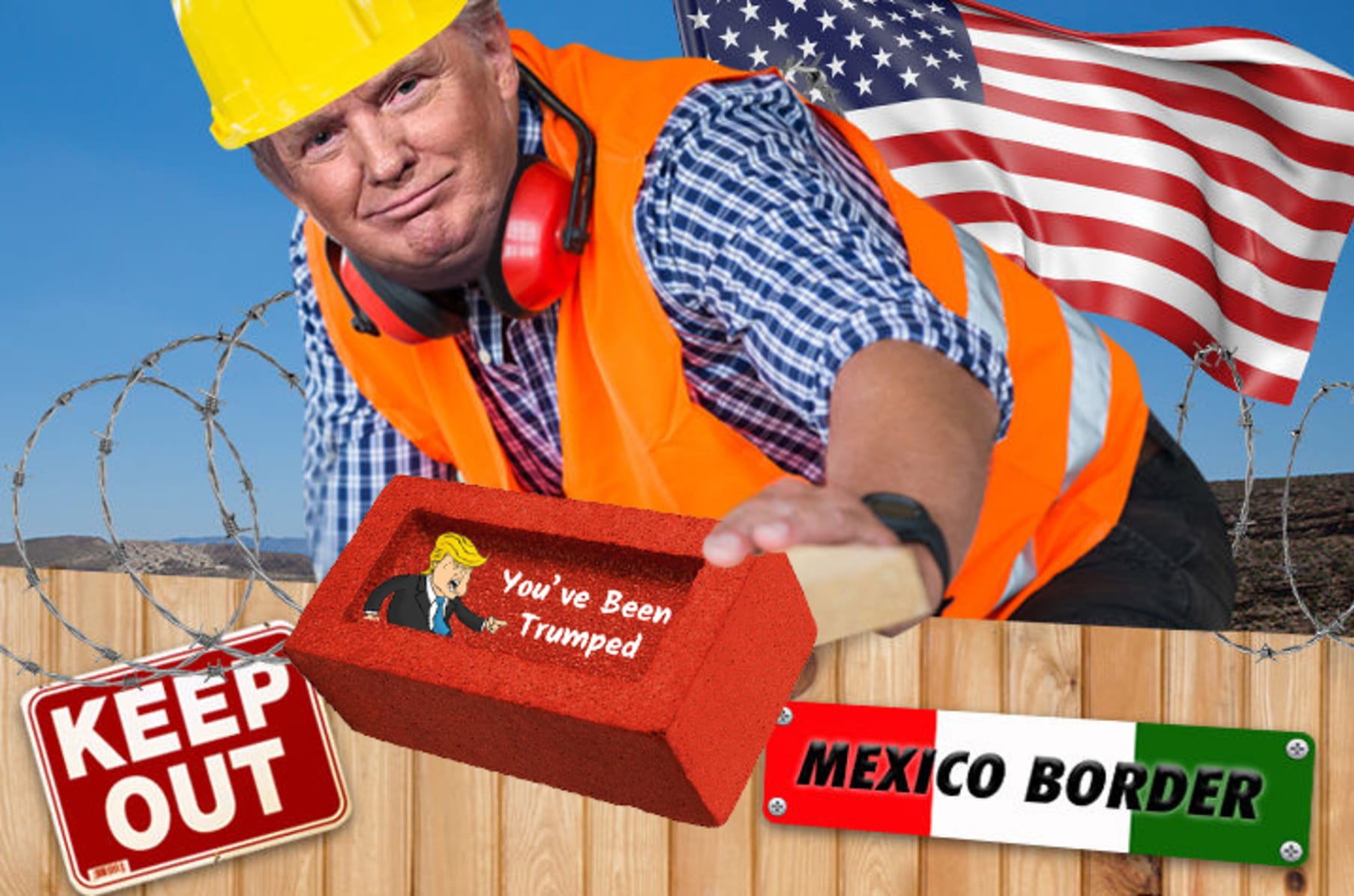 Trump Foam Brick Build The Wall