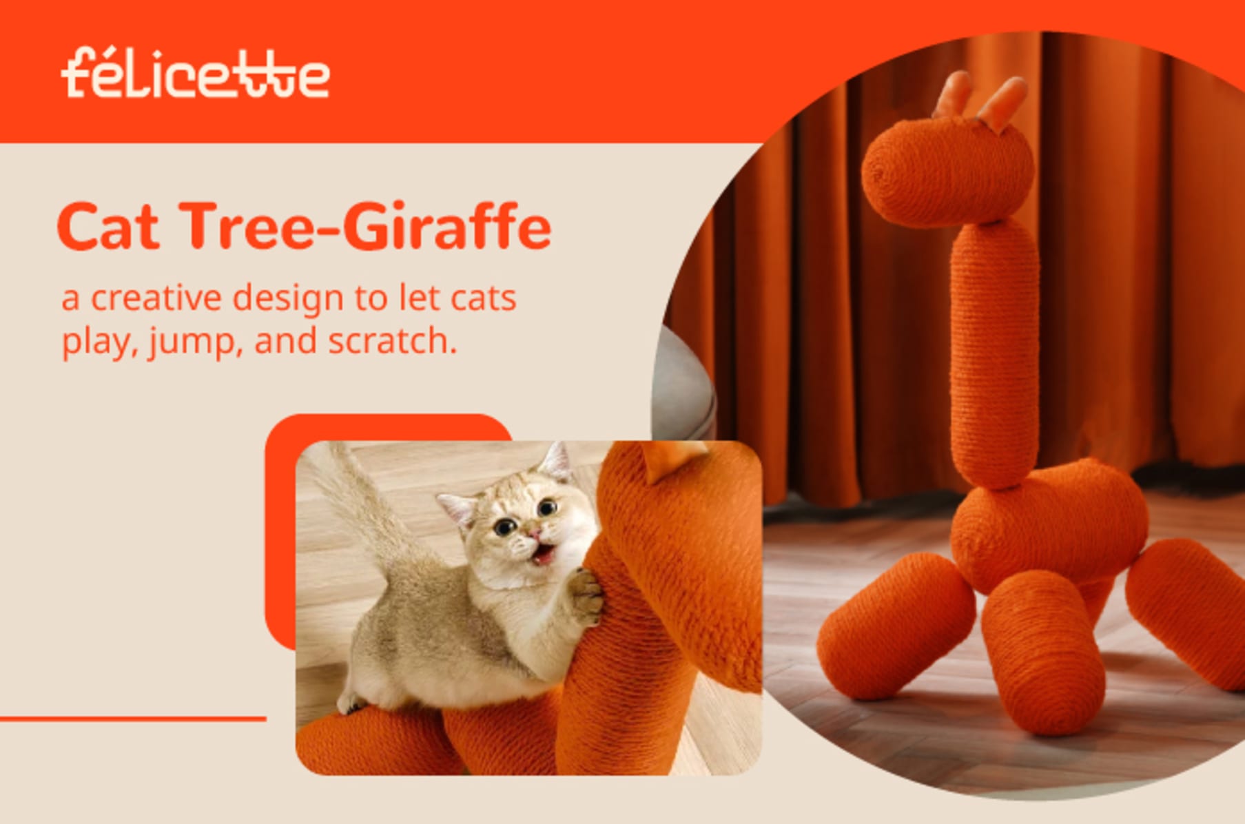 Creative cat scratching post on sale