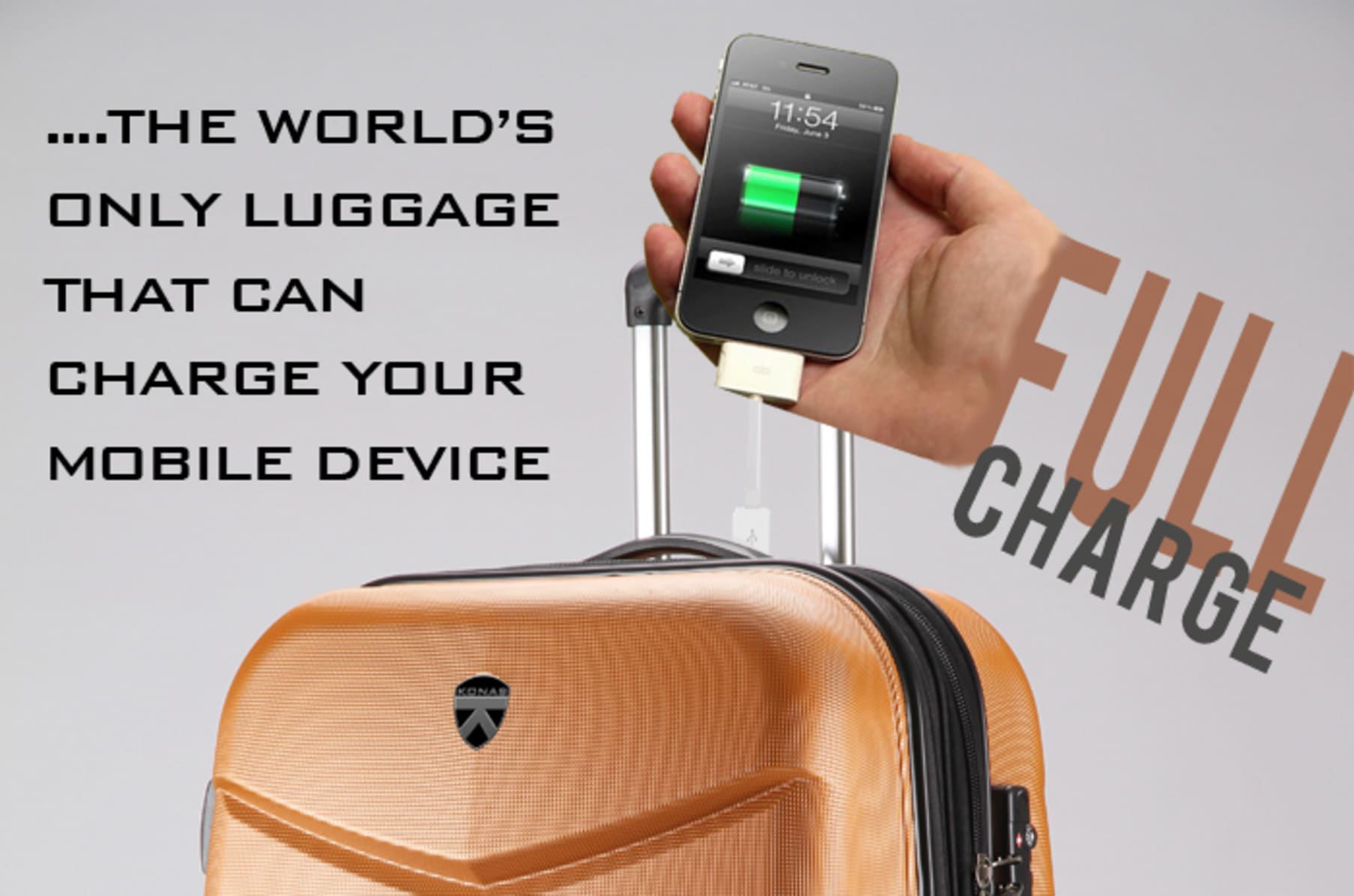 suitcase that can charge your phone