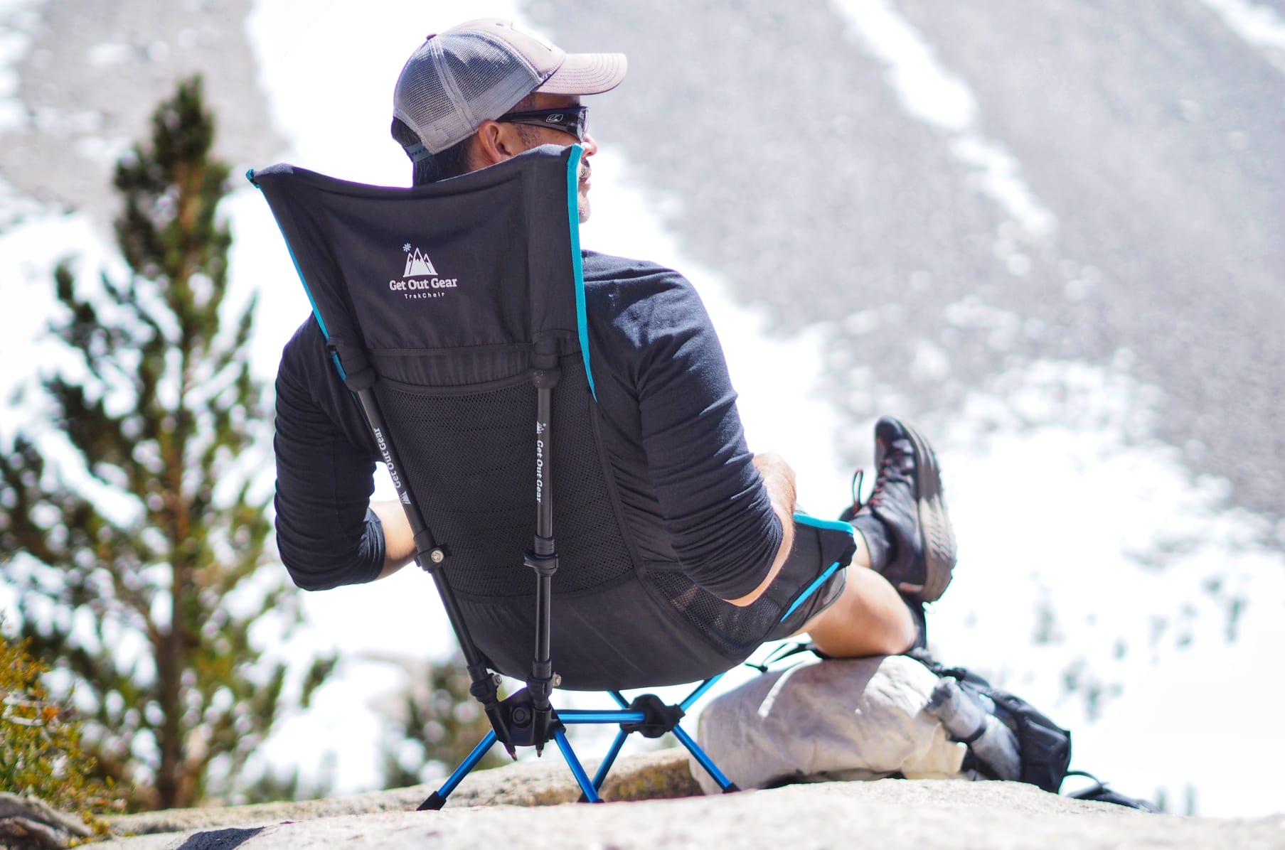 Trekking pole cheap chair
