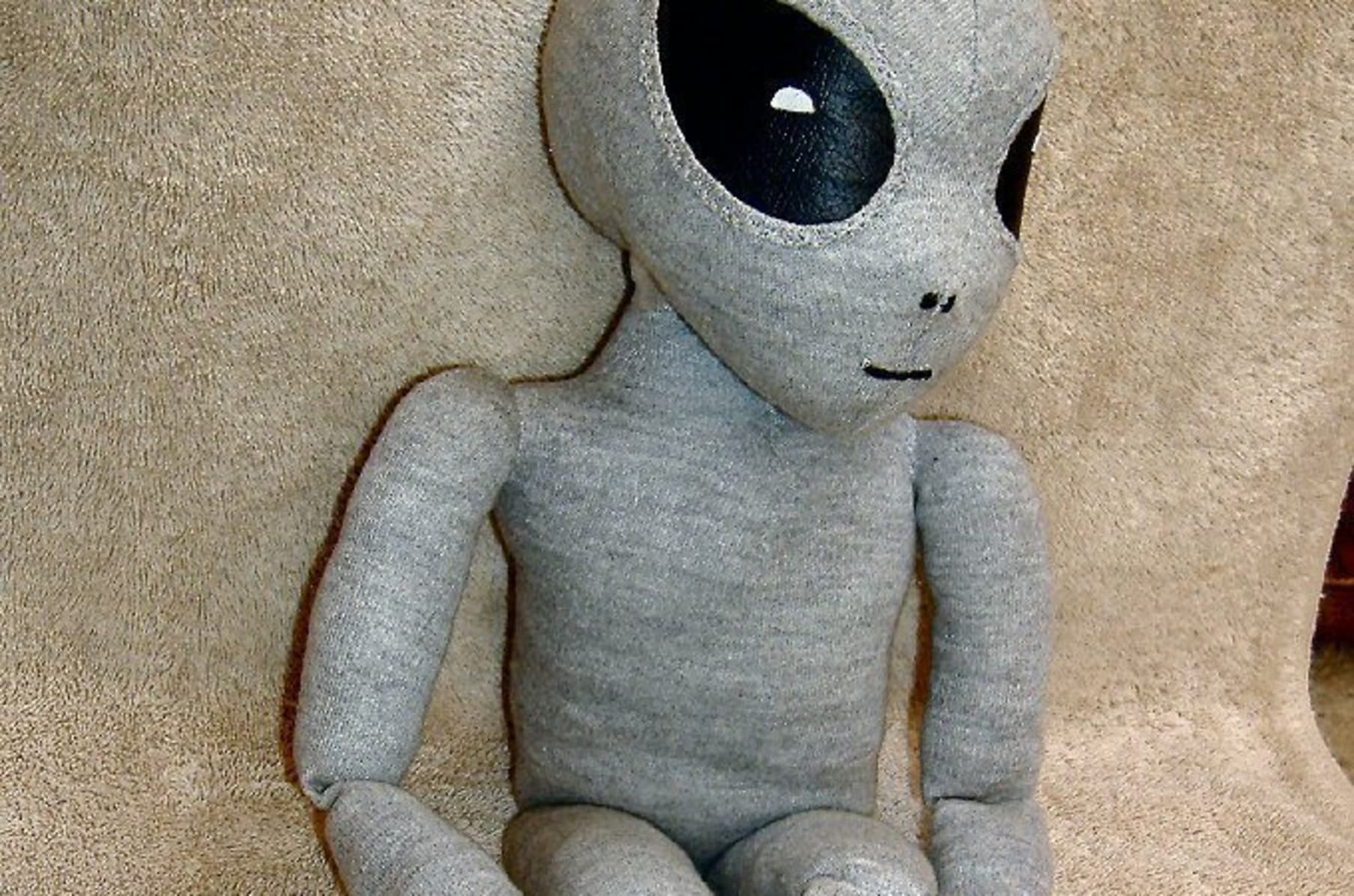 grey alien plush