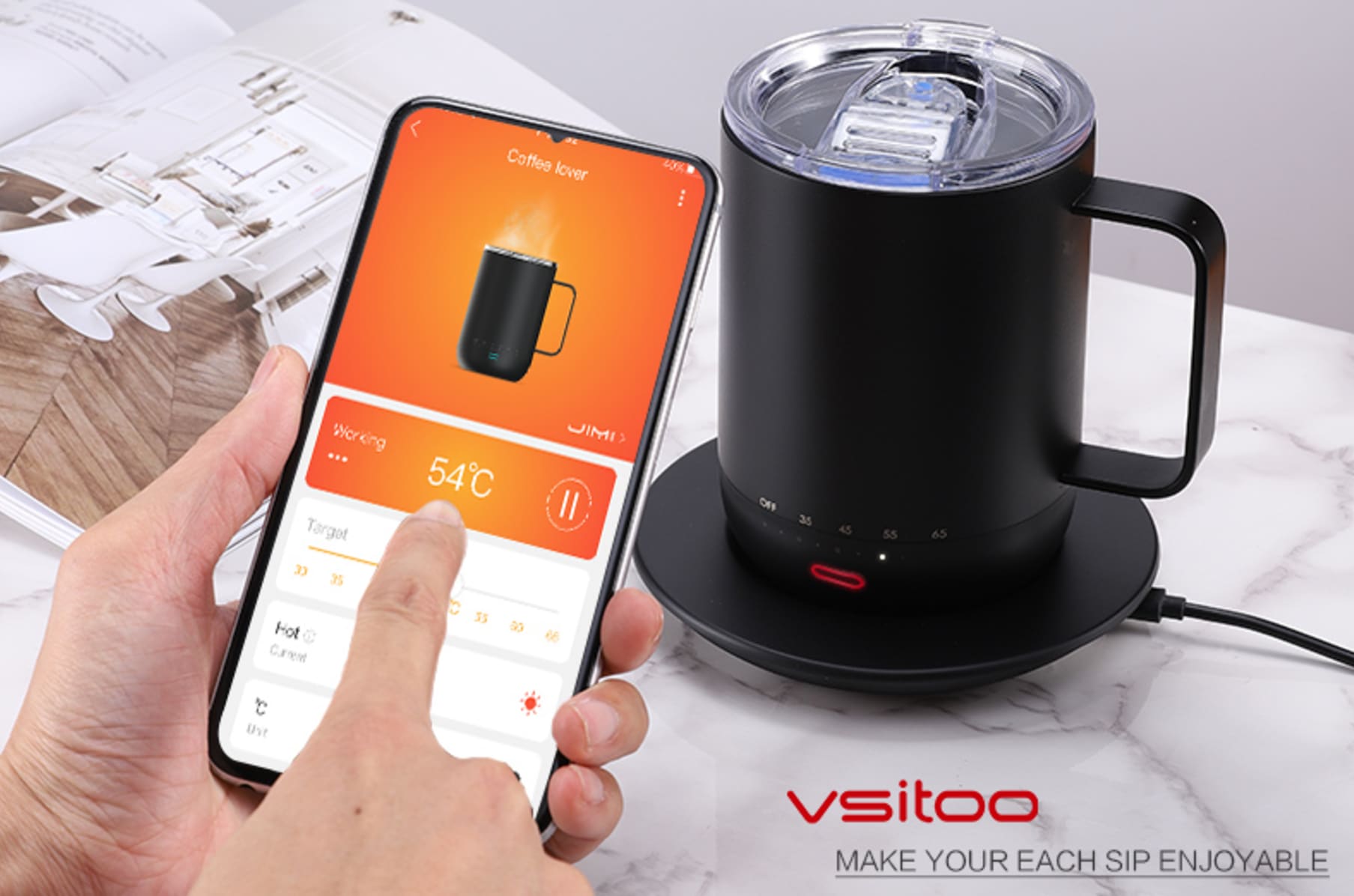Smart mug top