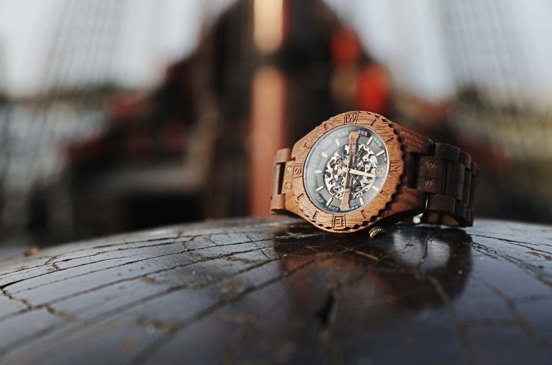 Troy wooden watch outlet