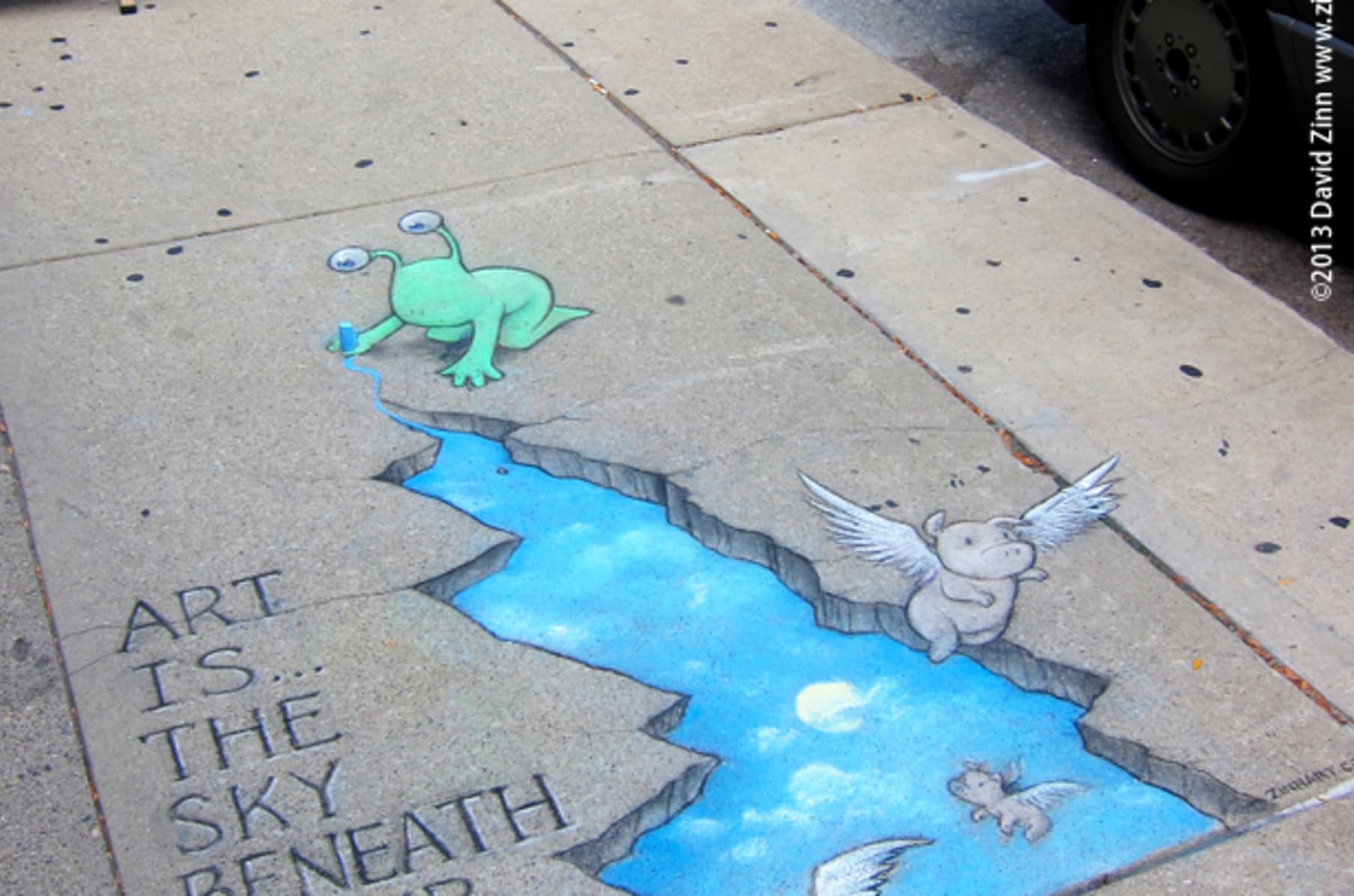 Sidewalk chalk drawing outlet