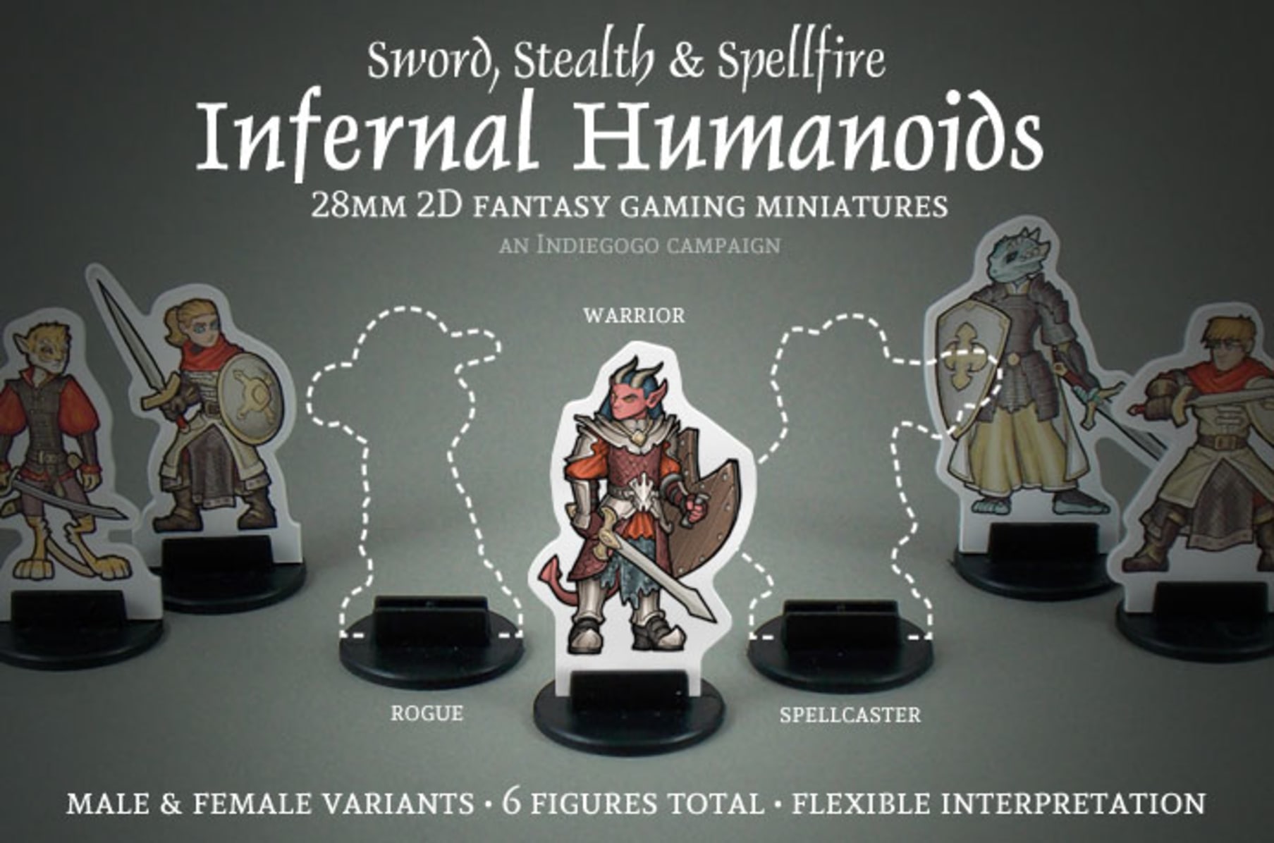 Infernal Humanoids 2d Fantasy Gaming Miniatures Indiegogo