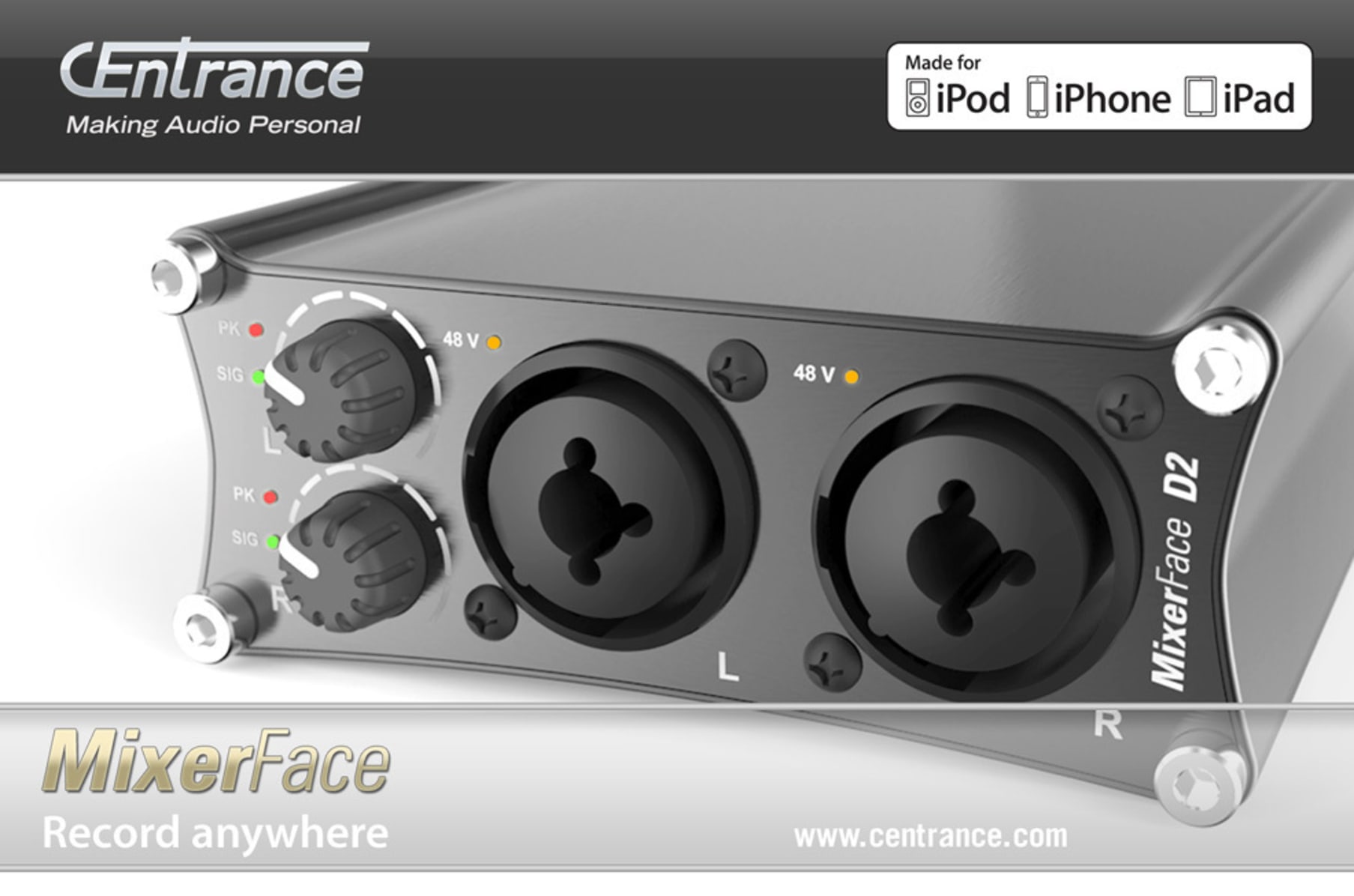 mixerface the mobile recording interface for smartphones and tablets indiegogo