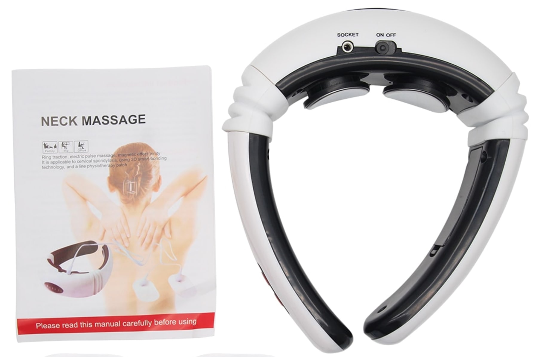 Electric Pulse Neck Massager With Electrode Pads For Cervical