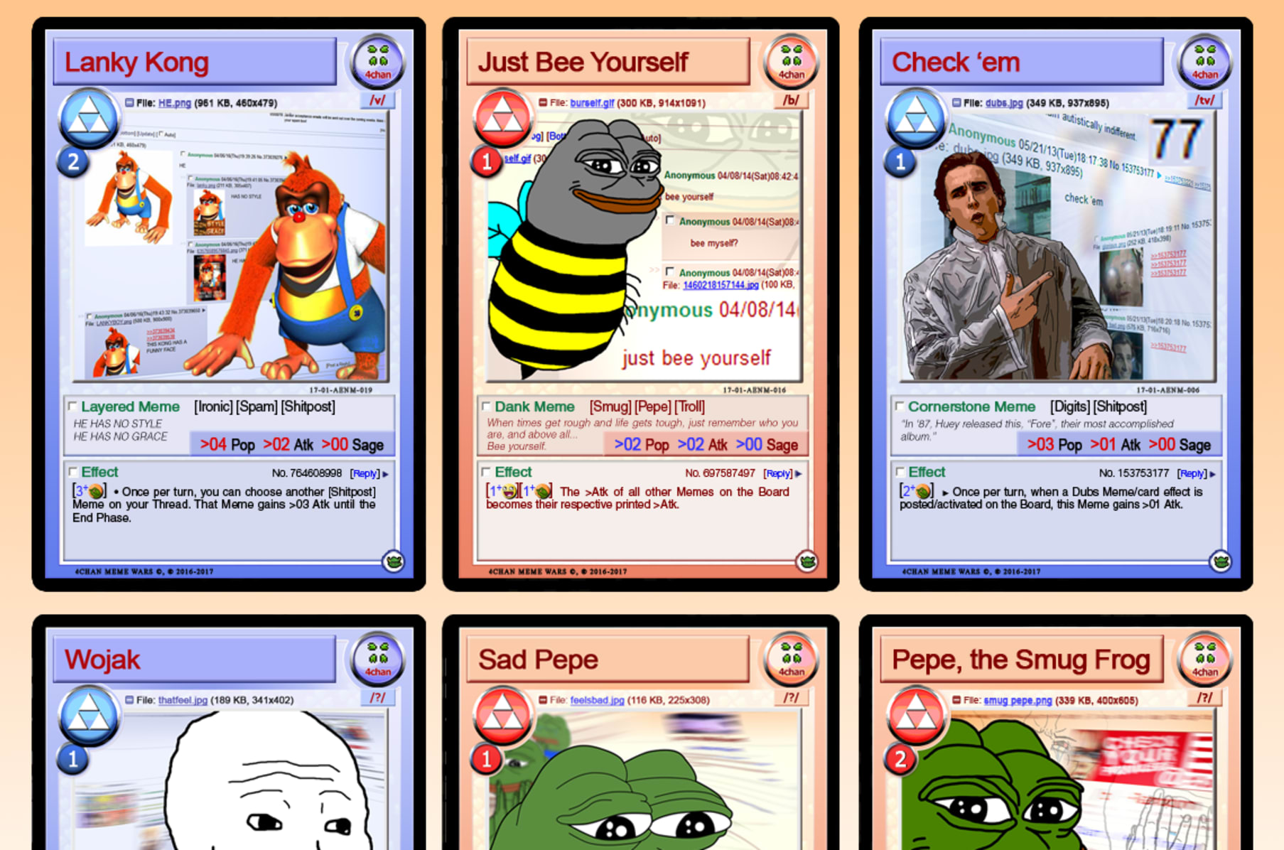 4chan Meme Wars Trading Card Game Indiegogo