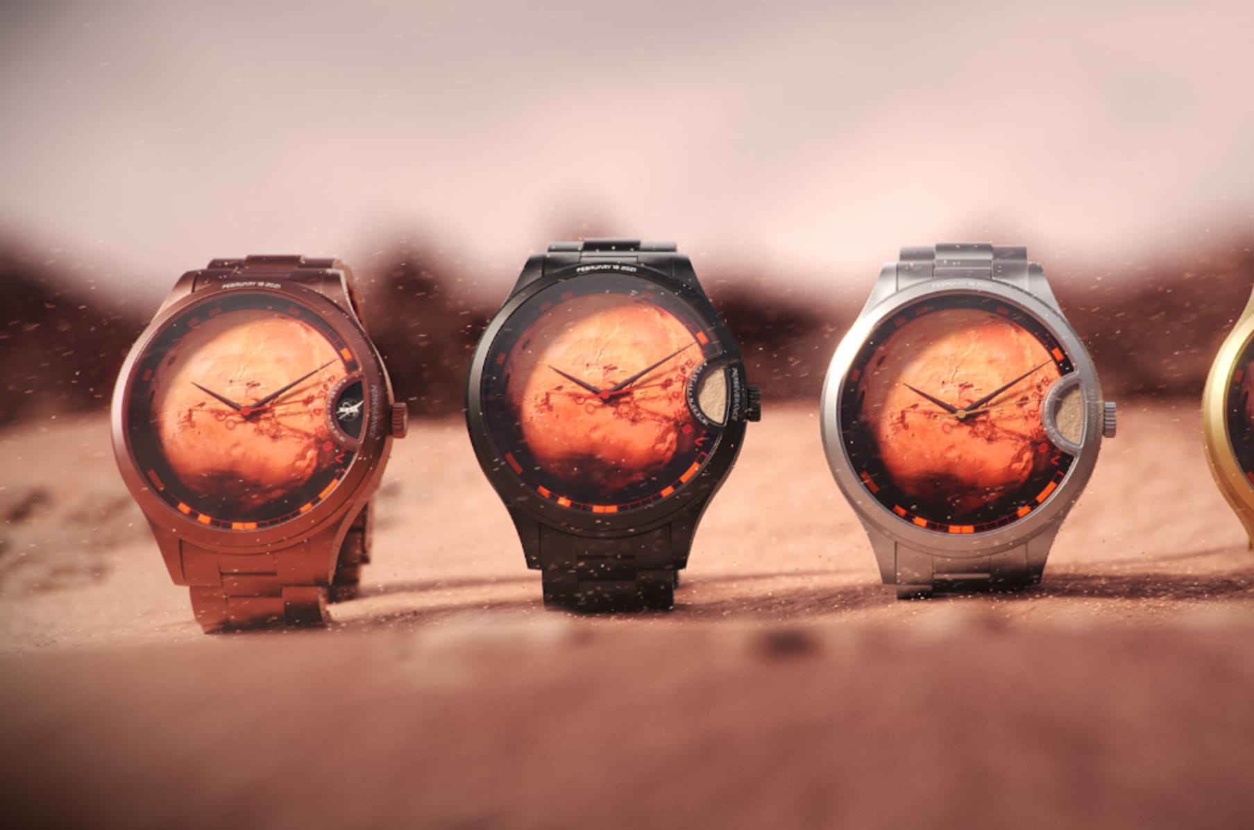 Red and silver watch shop