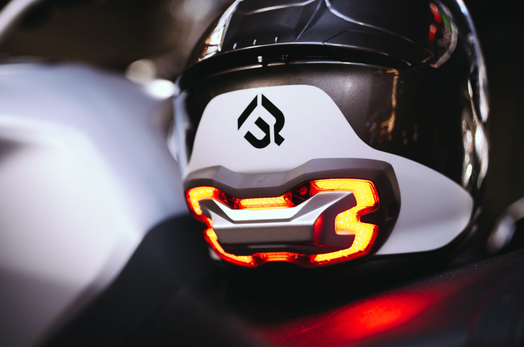 bike helmet with brake light