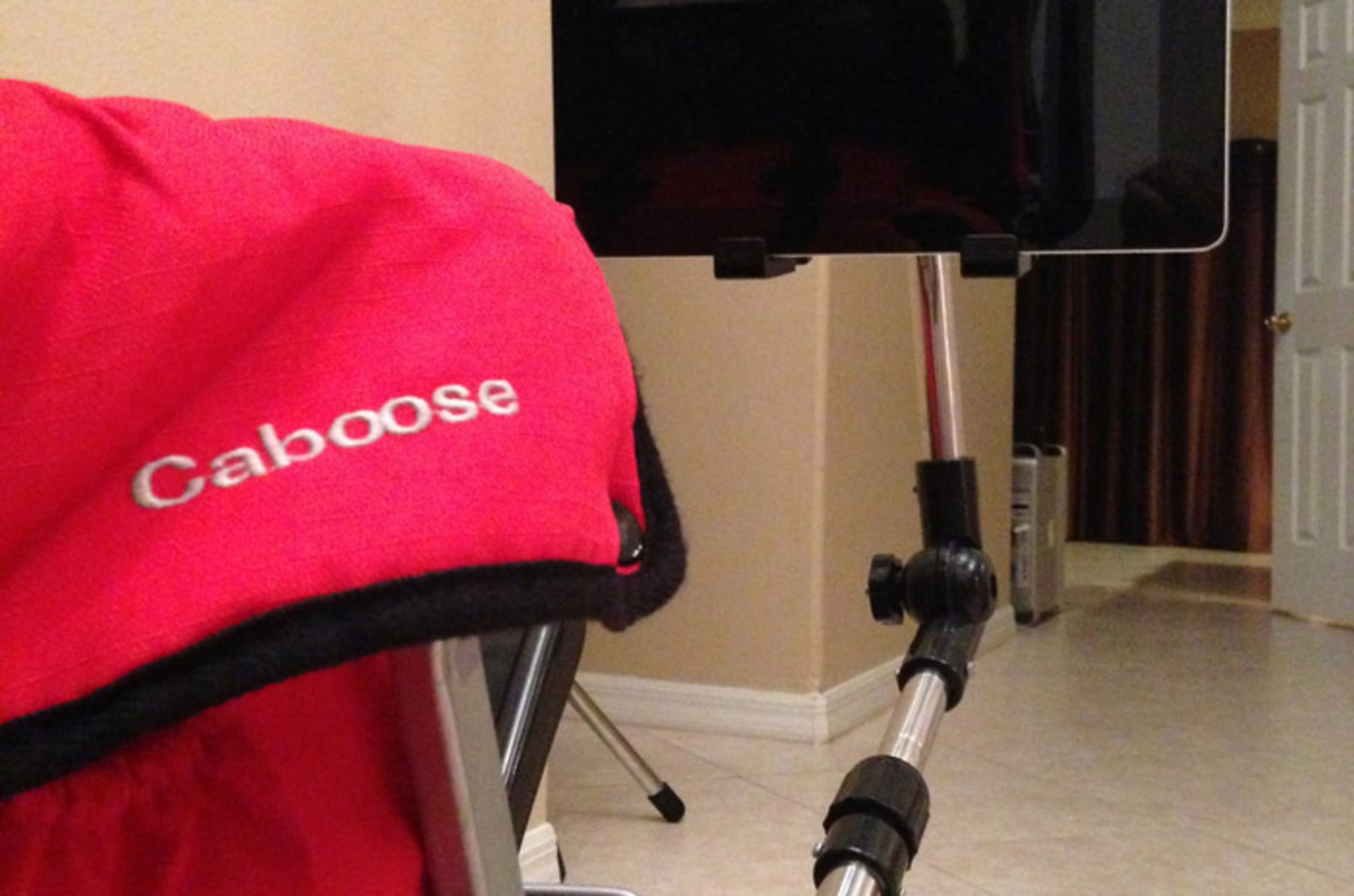 Buggy with ipad holder in hood on sale