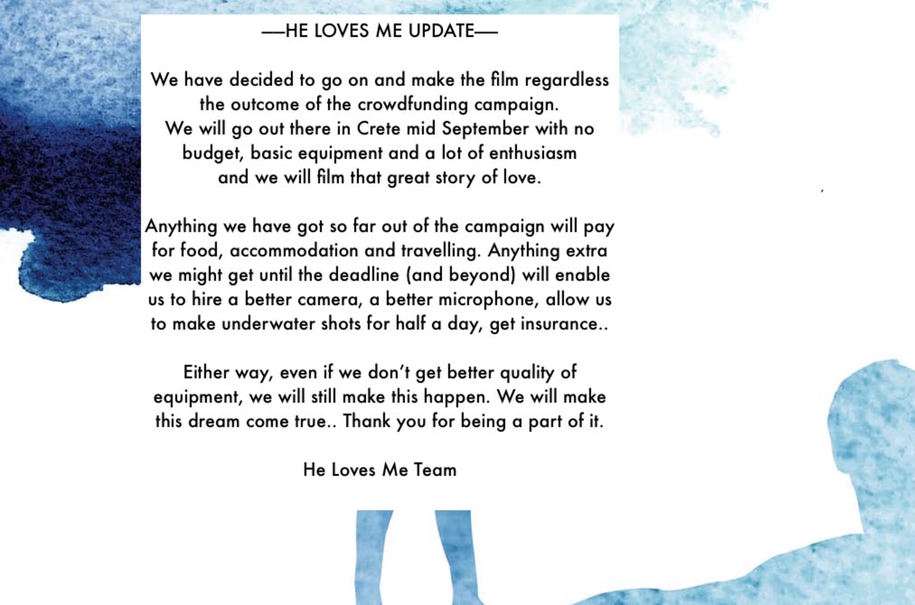 He Loves Me Indiegogo