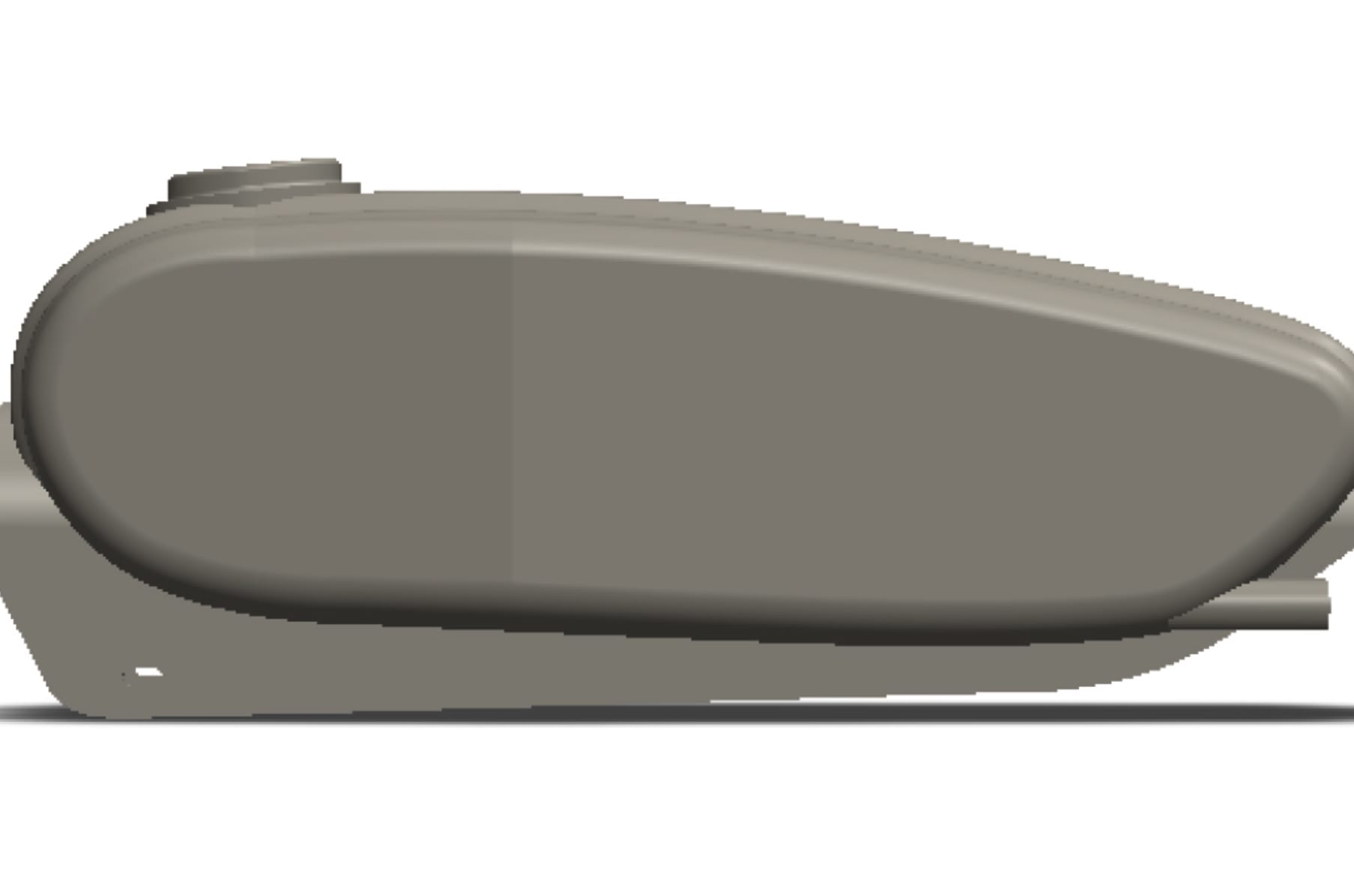 Custom gas tank for motorized bike shop
