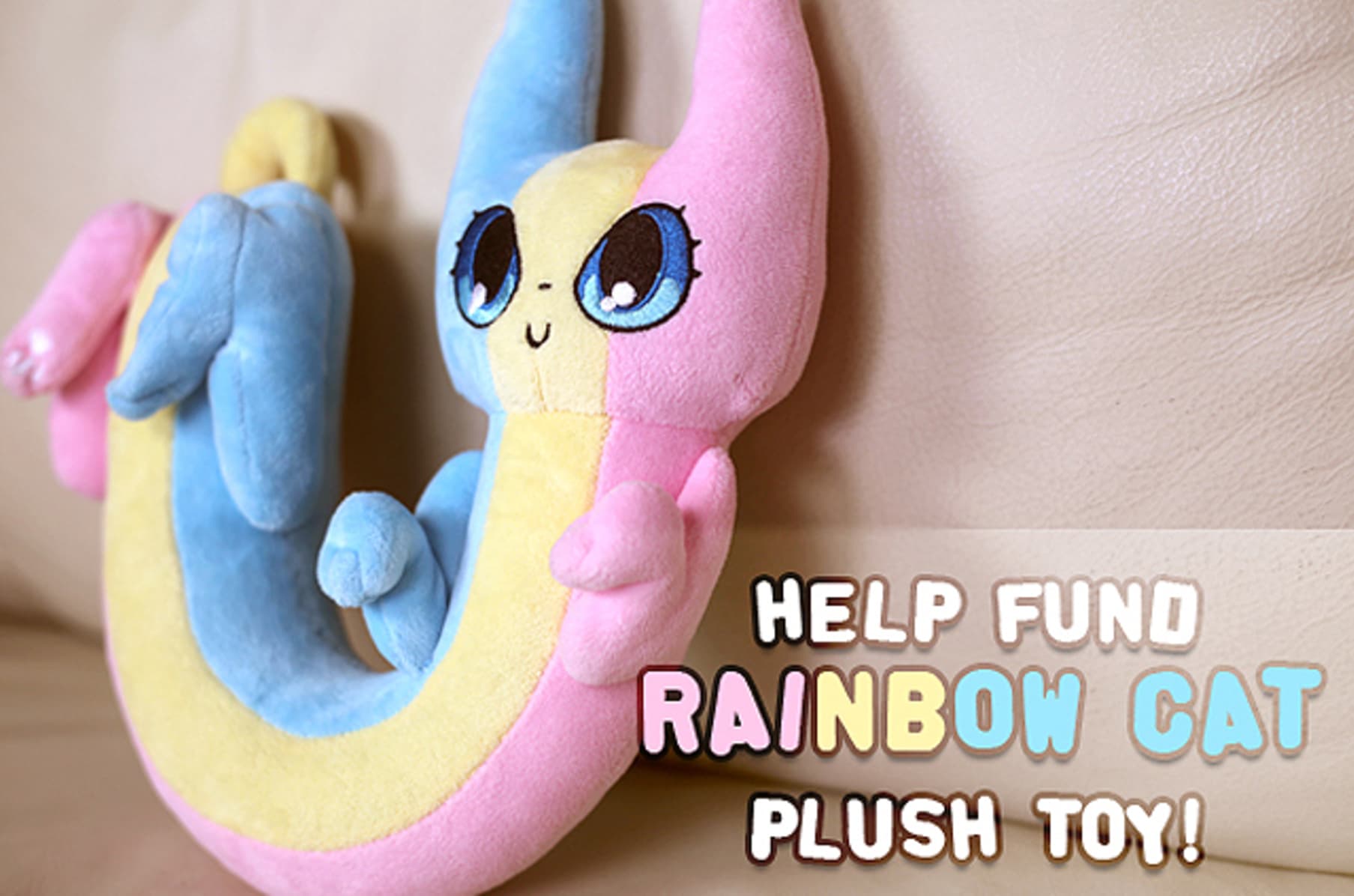 Rainbow cat stuffed animal cheap
