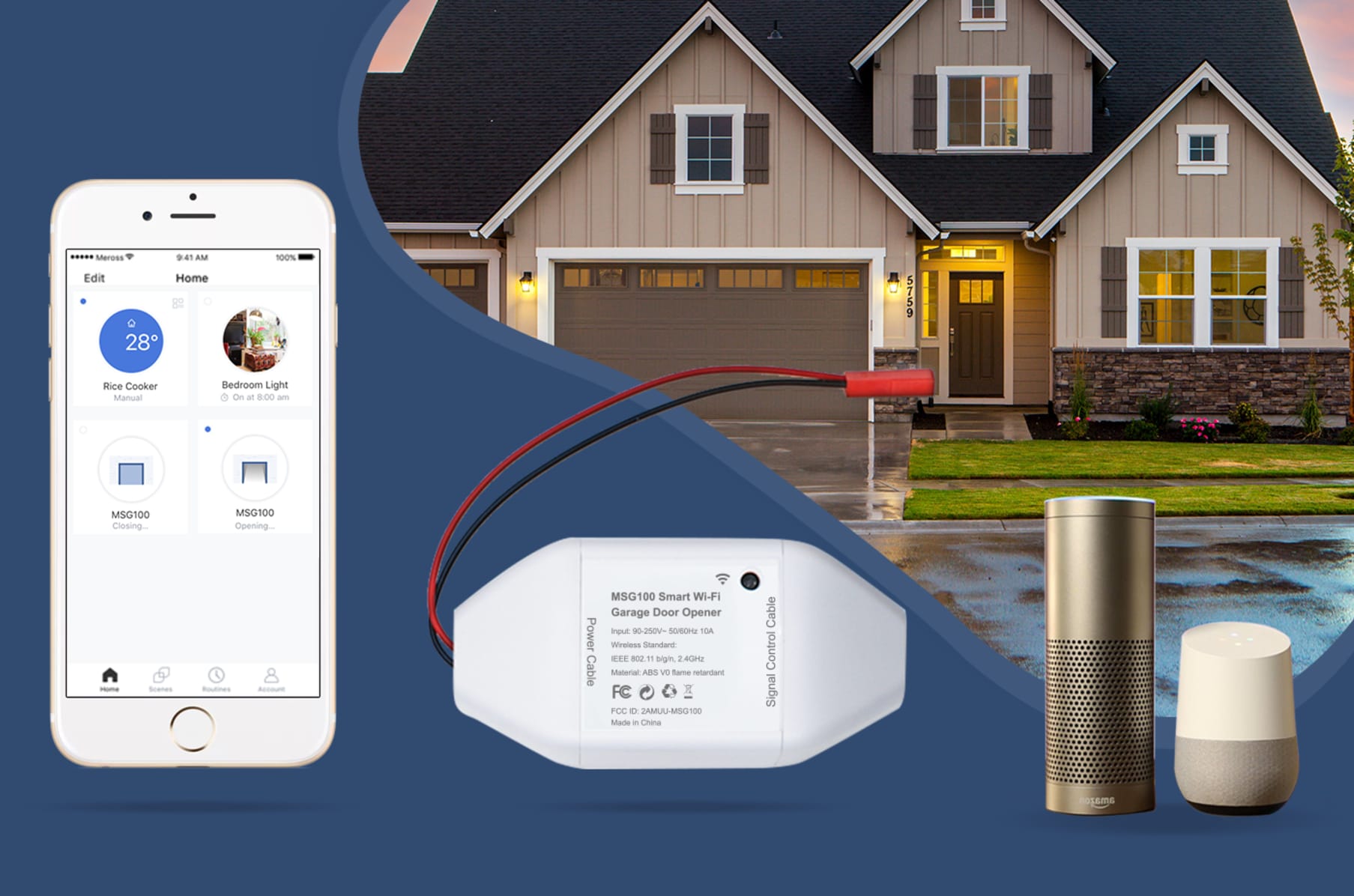 Meross smart wifi garage door opener deals