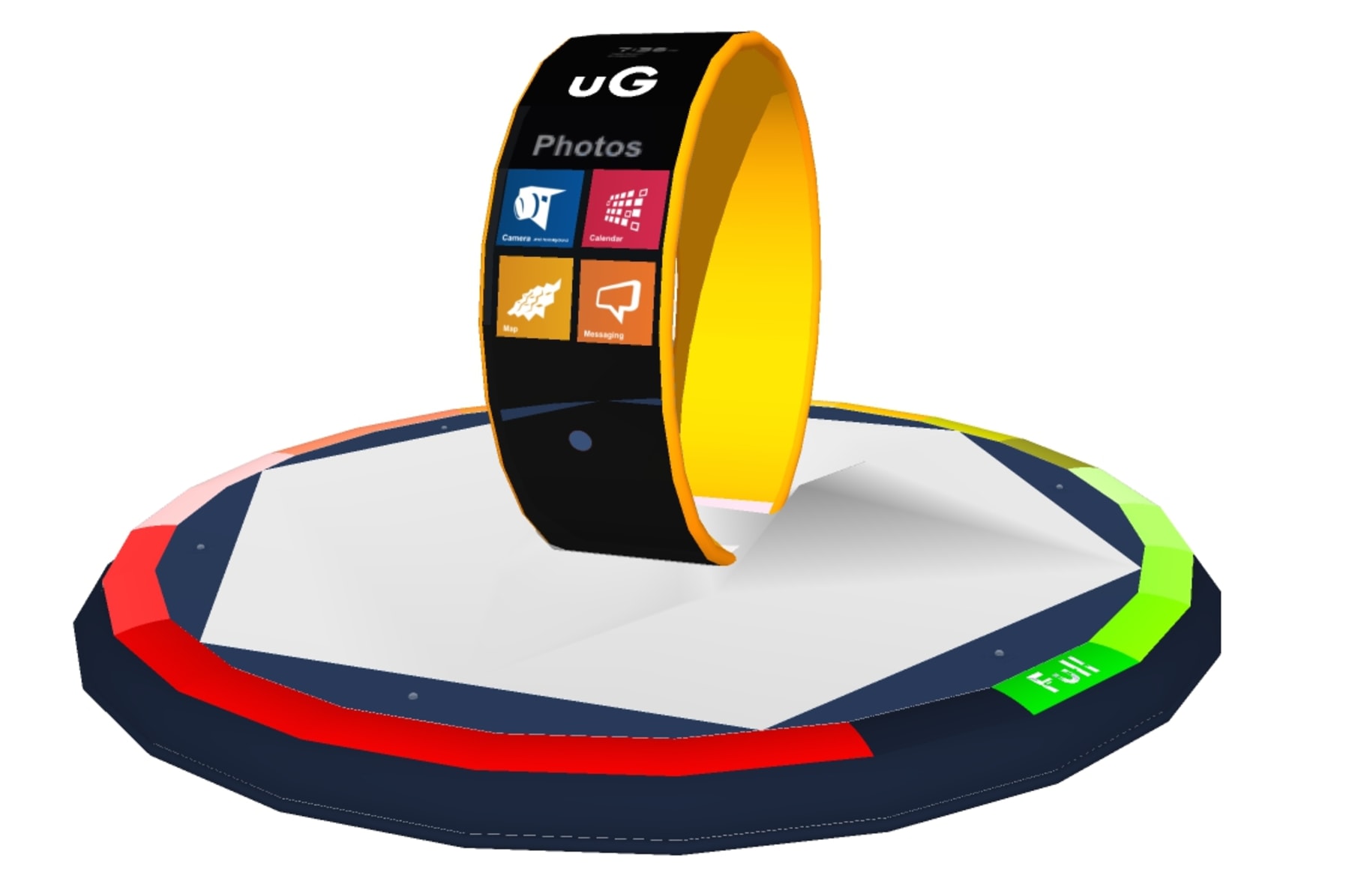 uGear P Clock smartwatch with holographic keyboard Indiegogo