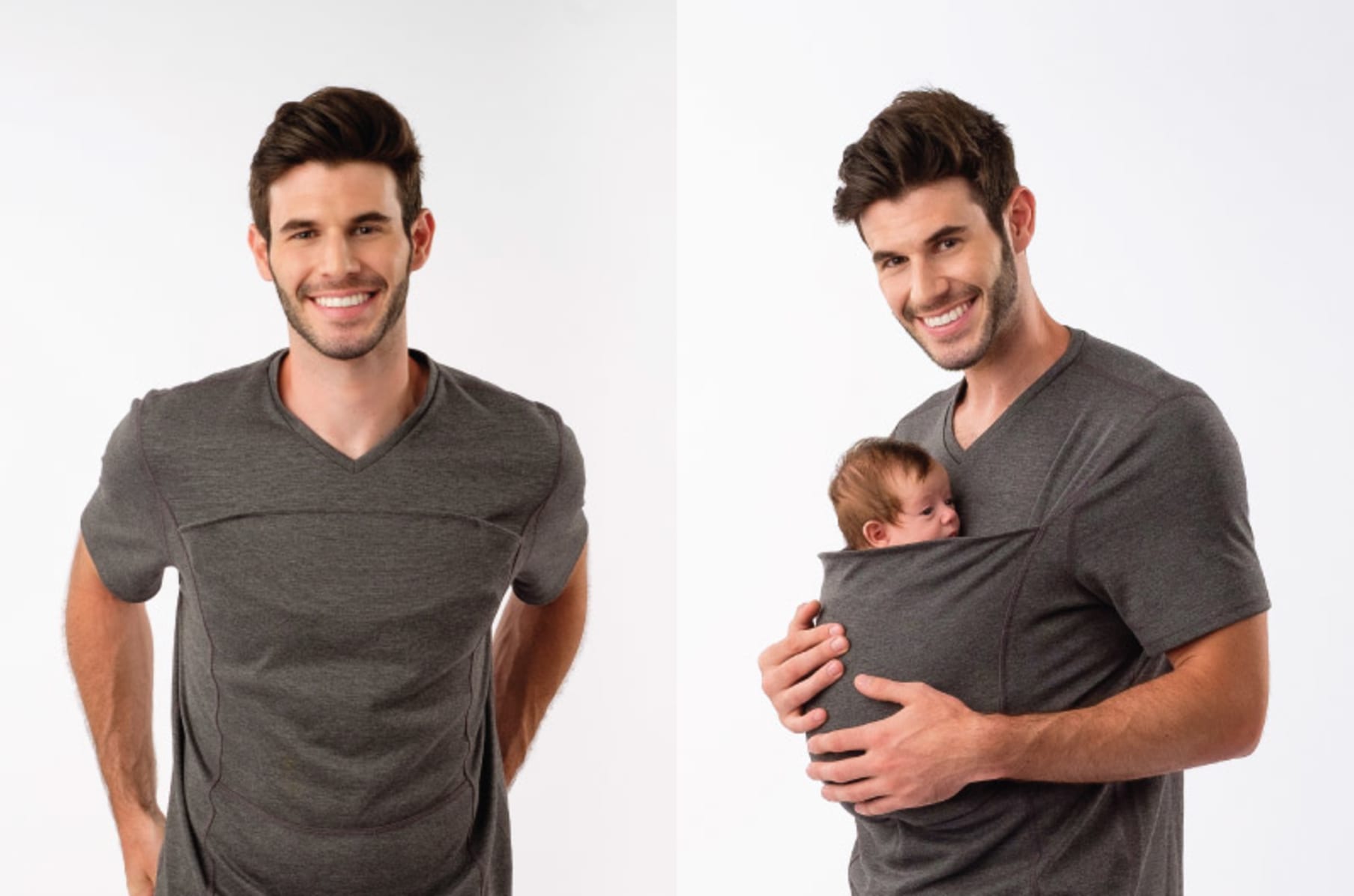 The Soothe Shirt Dad Shirt Simple Babywearing Indiegogo