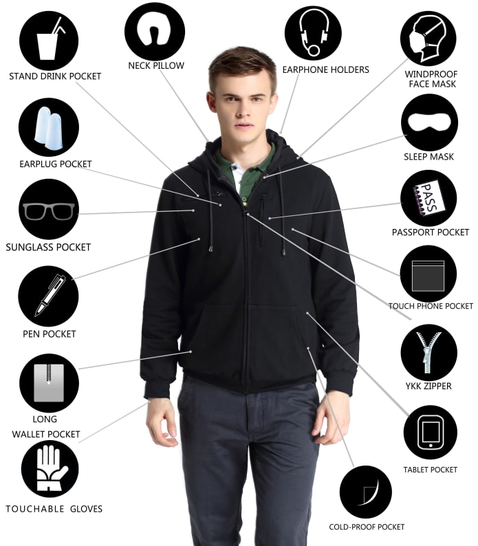 Travel hoodie with pockets new arrivals