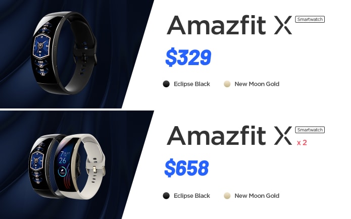 Amazfit X Curved Smartwatch: Bow to the Future | Indiegogo