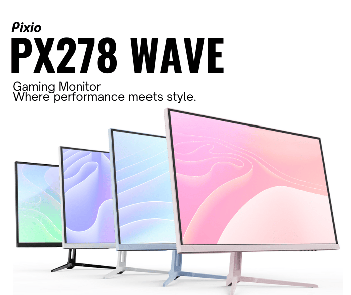 PX278 Wave Pastel Gaming Monitors | Indiegogo