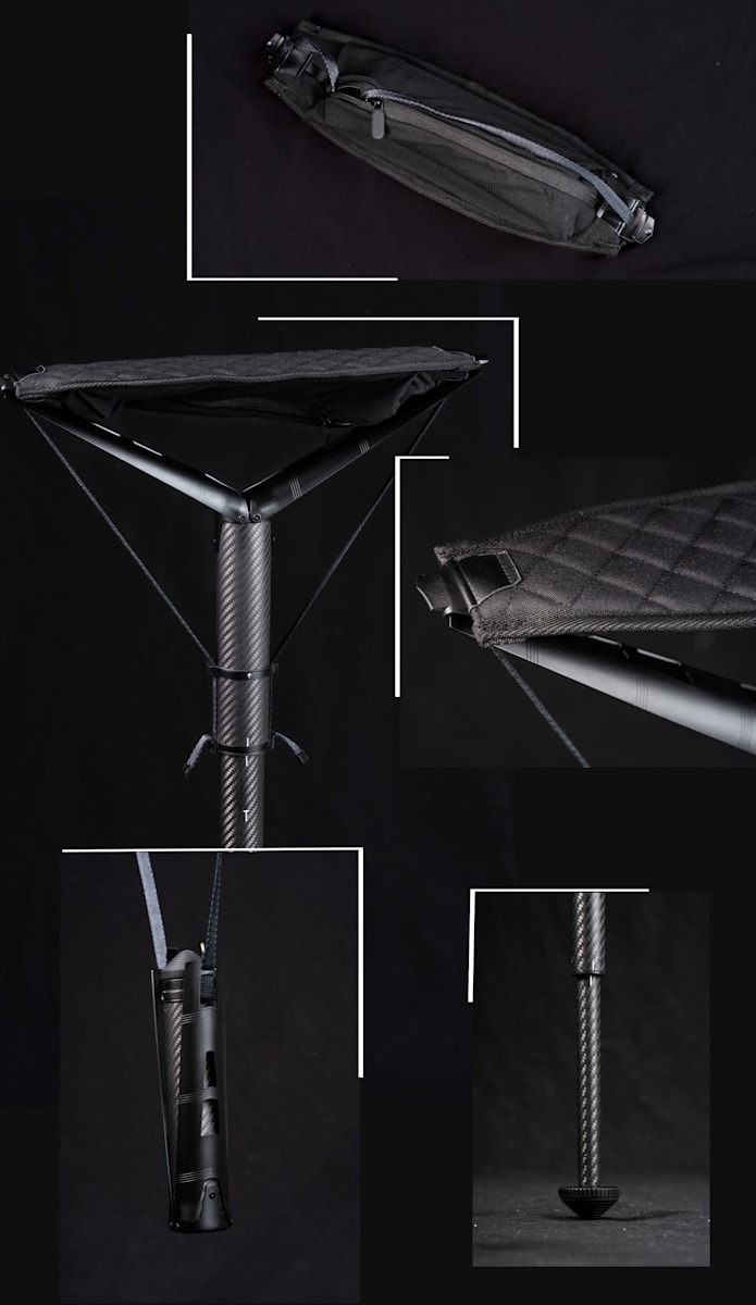 SITPACK ZEN X Carbon アウトドアチェア Sitpack ZEN X - Portable Stool (All Black)