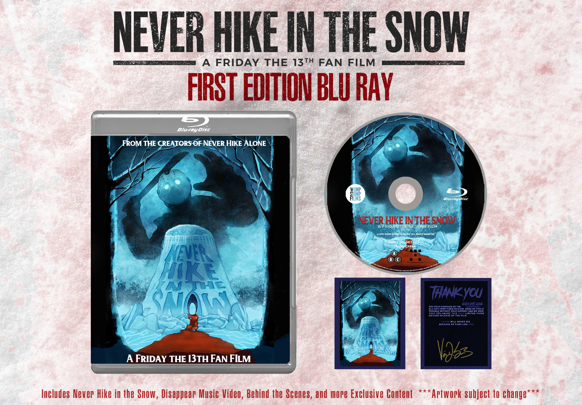 Friday the 13th selling Exclusive Autographed Never Hike in the Snow Blue VHS Tape