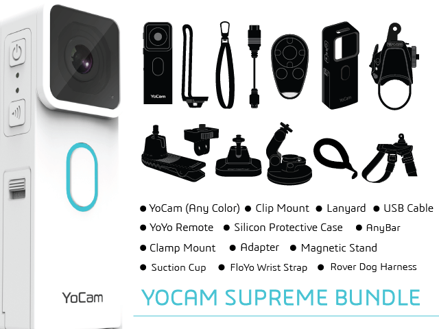 MOFILY Yocam 16GB Kingston M/SD BLACK Most versatile Waterproof Life Camera 