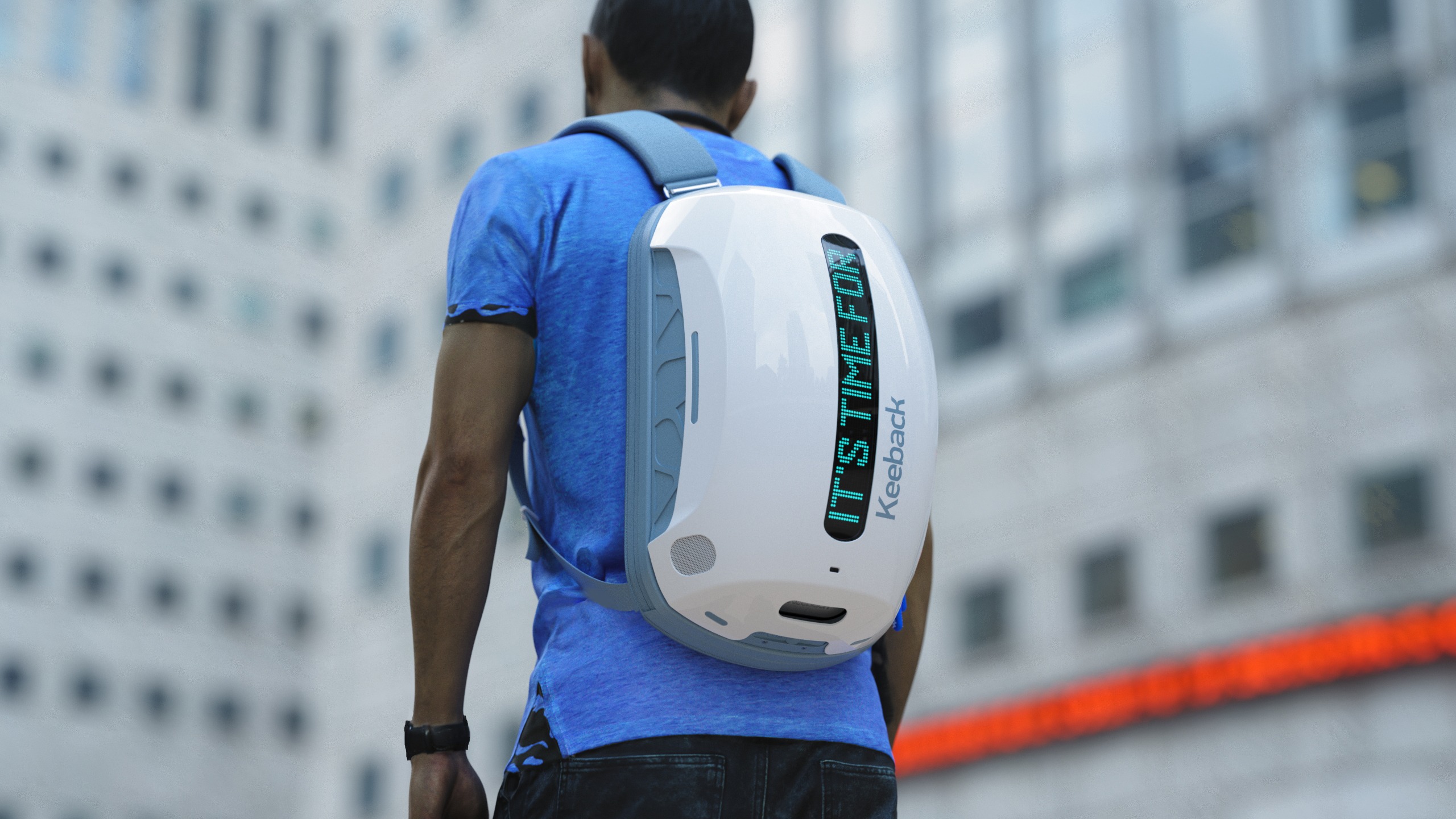 futuristic stylish digital backpack