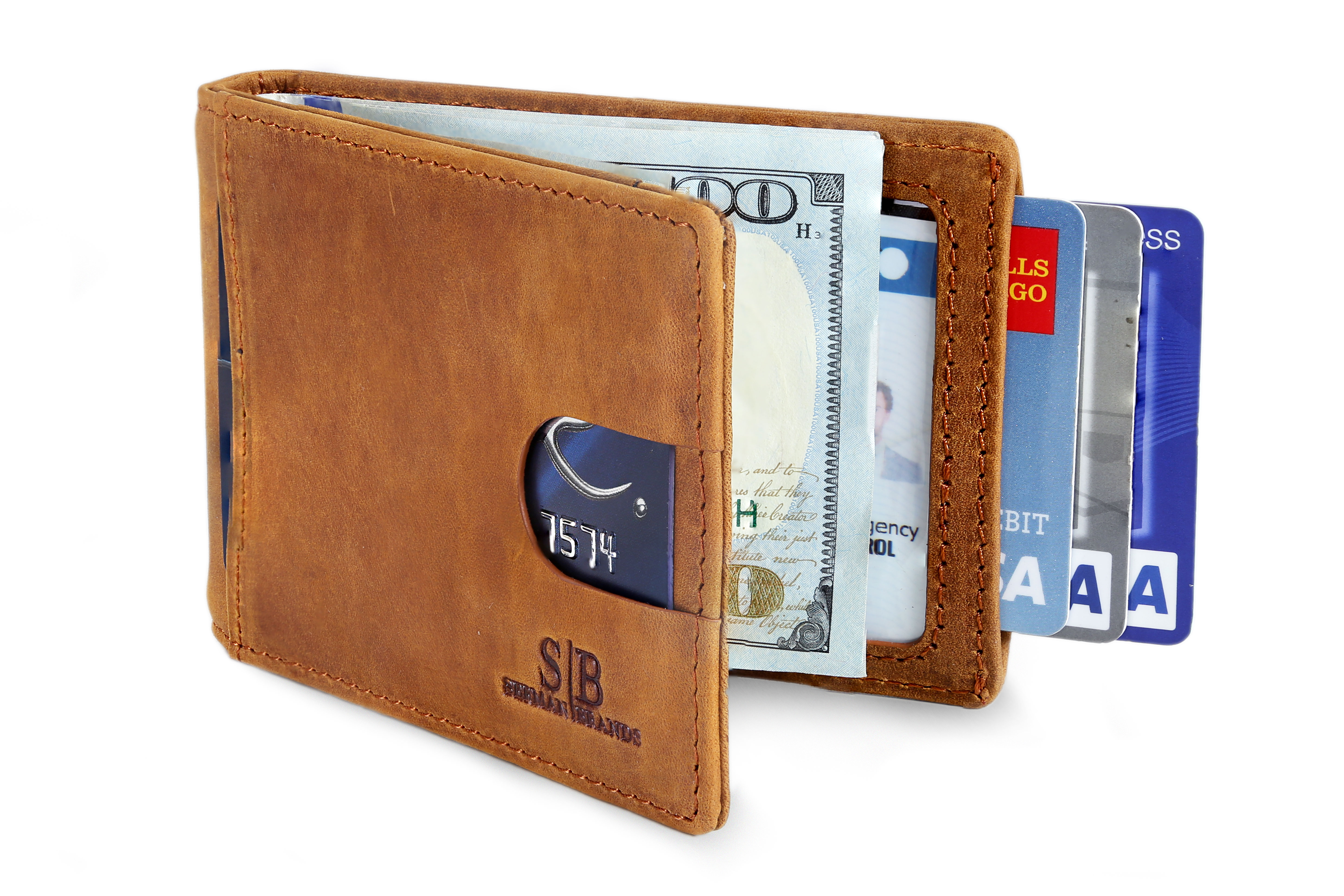 Serman Brands Men's RFID Blocking Slim Bifold Wallet