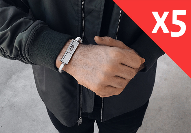 Wave cable bracelet on sale