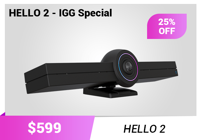 Hello 2 — The World’s Most Powerful End-to-End Encrypted Communication Device for 4K Conferencing System All-in-1 Collaboration Pack of 2 HELLOs Huddle & Meeting Rooms Solution Wireless Sharing