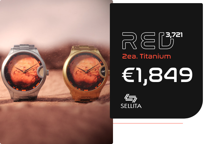 RED 3.721 The Watch with Meteorite Mars dust Indiegogo