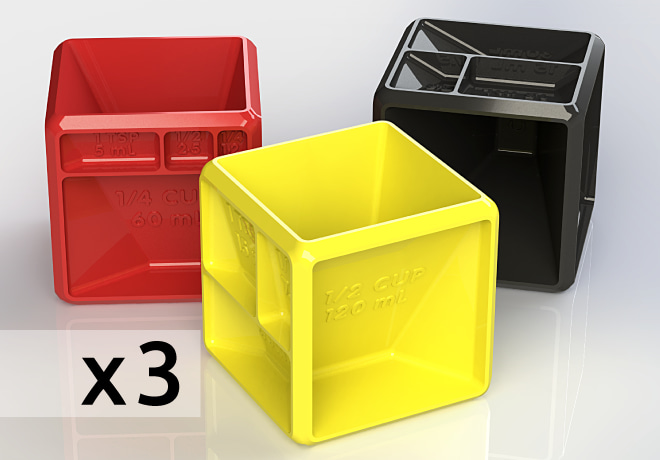 3d printed measuring cube
