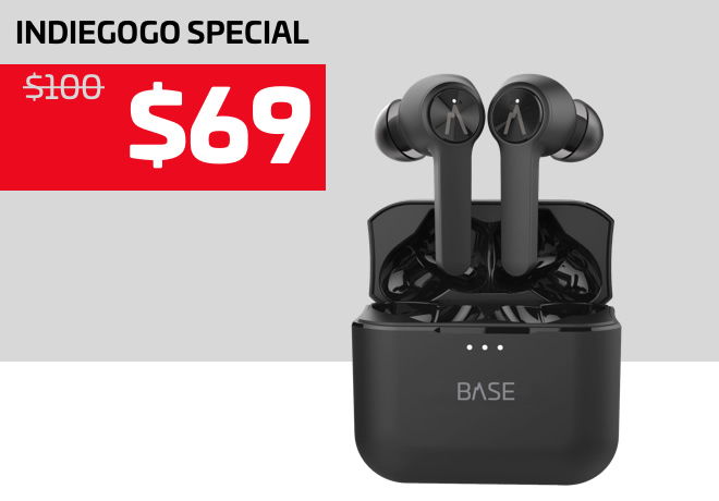 BASE The First Long Lasting True Wireless Earbuds Indiegogo
