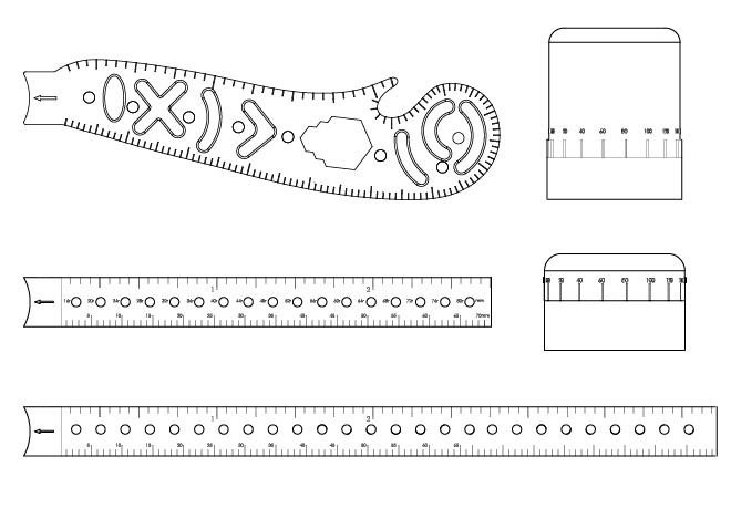 Multi-Function EDC Drawing Tool With Curved Ruler & Protractor For  Designers, Artists & Architects