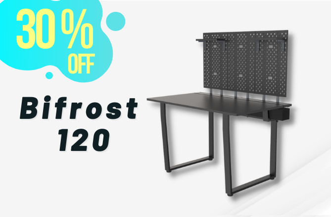  DEZCTOP Bifrost 160 Gaming Computer Desk with Pegboard